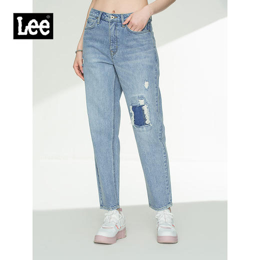 Lee商场同款101+系列411舒适浅蓝女牛仔裤男友酷LWZ4115PCAUV 商品图0