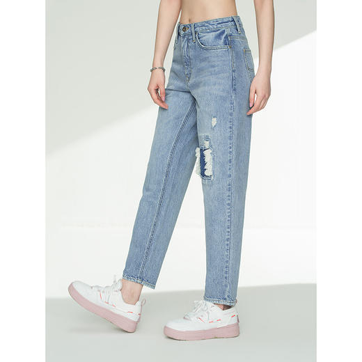 Lee商场同款101+系列411舒适浅蓝女牛仔裤男友酷LWZ4115PCAUV 商品图3