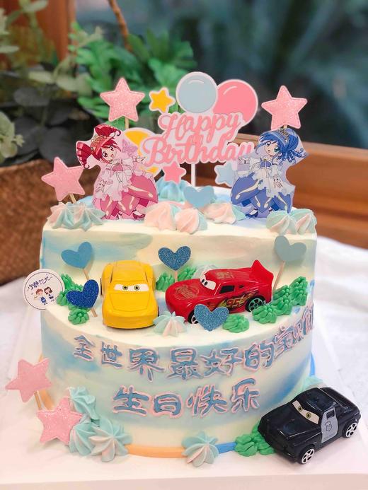 梯形汽车总动员麦昆奶油蛋糕 商品图0