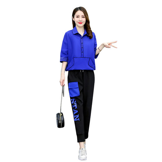 时尚气质休闲潮流运动直筒裤两件套  HR-WZ2289 商品图4