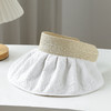 ZQ-M1818（泡泡纱双面空顶帽）网红双面戴加大沿空顶帽子女韩国泡泡纱护脸遮阳帽细透气太阳帽 商品缩略图6