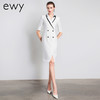 Ewy夏季新款时尚高端法式白色总裁正装白领连衣裙女士ol风 商品缩略图1