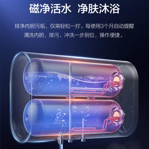 美的50L电热水器3200W双胆速热纤薄扁桶小体积活水智能APP控制F50-F32TQ（HEY) 商品图4