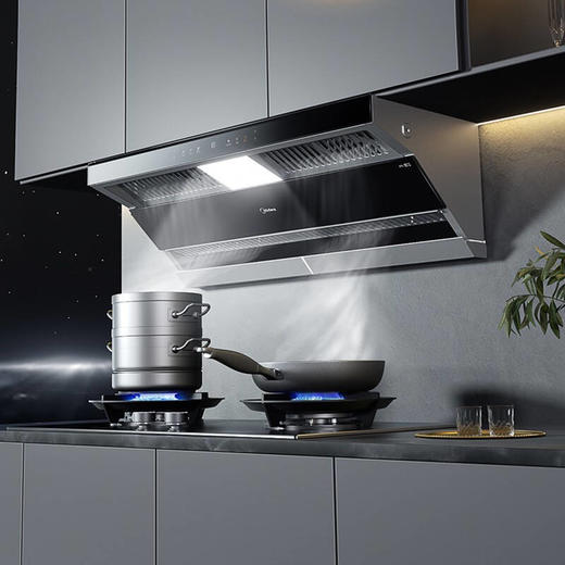 美的顶侧双吸抽油烟机 23立方大吸力 家用厨房吸油烟机CXW-160-CQ5 商品图2