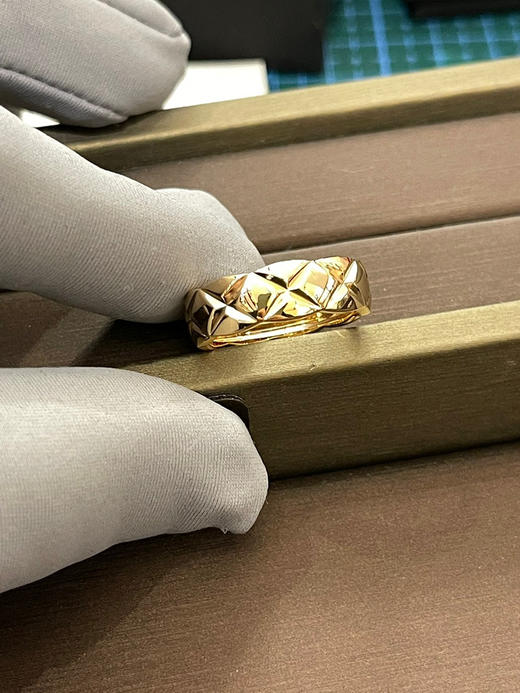 小香菱格戒指-宽版玫瑰金 商品图0