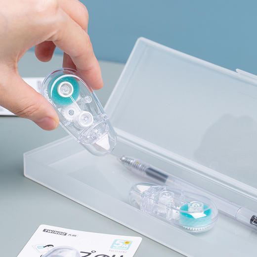 天高简约水滴点点胶修正带式双面胶手账办公粘贴即涂即黏涂错可擦 商品图2