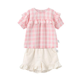 丽婴房-童衣类（夏）F2套装浅粉