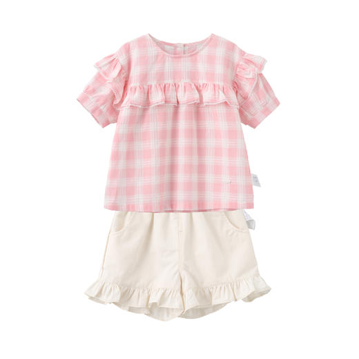 丽婴房-童衣类（夏）F2套装浅粉 商品图0