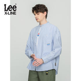 LeeXLINE 22春季新品舒适版白色男长袖条纹衬衫LMT000008199-K14