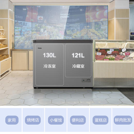 海尔（Haier）冷柜FCD-251LHKPT双温柜 商品图5