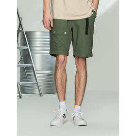 LeeXLINE 21春夏新品舒适橄榄绿色可脱卸休闲布裤男L438518EKANL