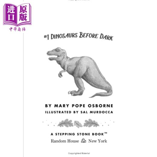 预售 【中商原版】Magic Tree House 1 Dinosaurs before Dark 神奇树屋 第一季1 天黑前的恐龙 英文原版 小初文学 插画冒险故事书 商品图2