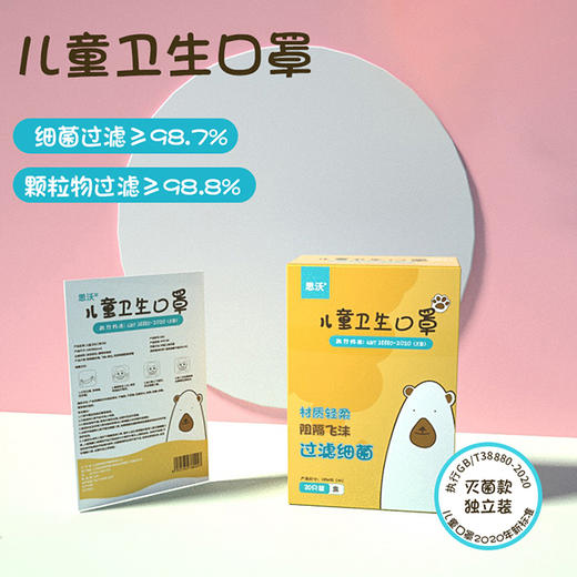 思沃 SINOVO 医用外科口罩！160+家医院点赞，成人、儿童可选，精选熔喷无纺布，3层防护，阻挡飞沫，过滤效率大于98.7~% 商品图1