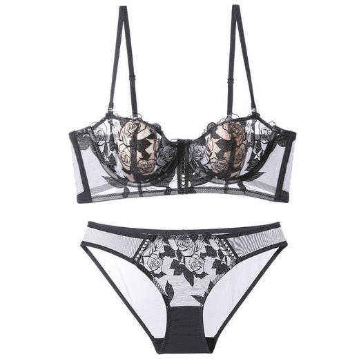 超薄内衣女大胸显小胸聚拢性感美背文胸收副乳防下垂上托胸罩套装国庆出游 商品图9