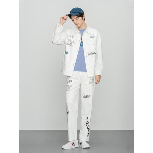 Lee商场同款22春季新品舒适白色男工装夹克外套LMT0015795TQ-005 商品图2