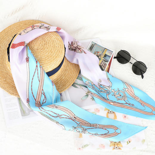 DA*S韩系时尚前为摩登风格小清新百搭桑蚕丝三角巾 商品图3