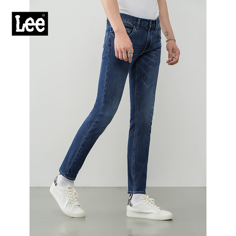 Lee都市骑士20秋冬新品706版型修身小脚蓝色男牛仔裤LMS7063SV98Y