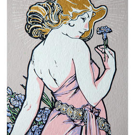 穆夏四季花-康乃馨