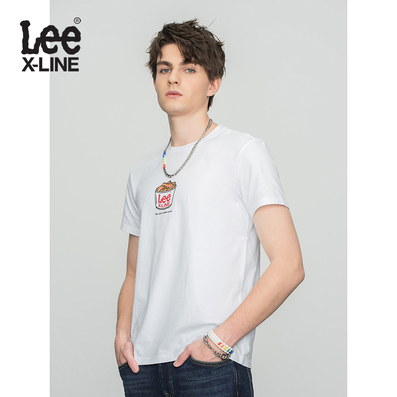 LeeXLINE 22春季新品标准版多色圆领印花男短袖T恤LMT0000174LE00FK14000/FA01704