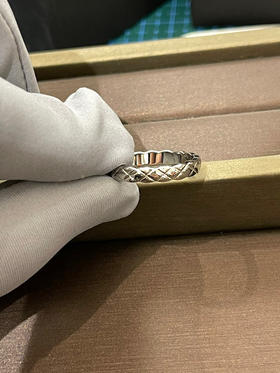 小香菱格戒指-白金窄版