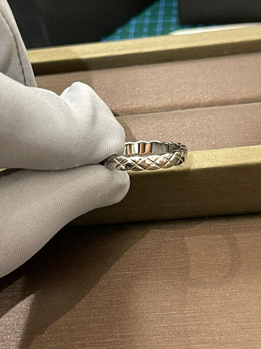 小香菱格戒指-白金窄版 商品图0