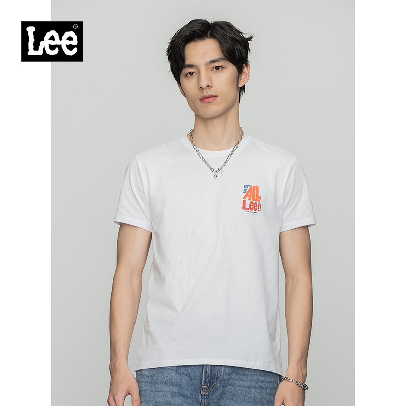 Lee商场同款22春季新品标准版多色印花男圆领短袖T恤LMT0015863RX