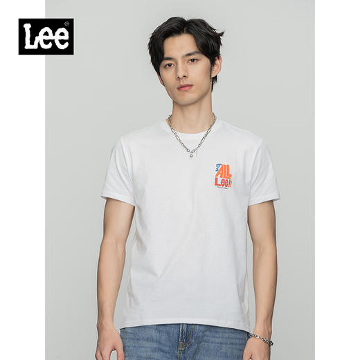Lee商场同款22春季新品标准版多色印花男圆领短袖T恤LMT0015863RX 商品图0
