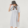 famecoco范可儿休闲宽松纯棉短袖连衣裙女夏季新款气质通勤衬衫裙F223FA012 商品缩略图1