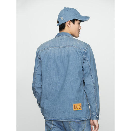【Smiley®联名】Lee22春夏新品舒适浅蓝男长袖牛仔衬衫LMT001564 商品图1