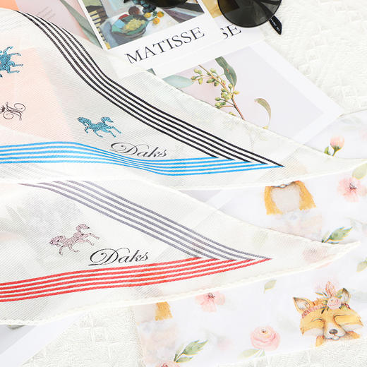 DA*S韩系时尚前为摩登风格小清新百搭桑蚕丝三角巾WXWD150 商品图7