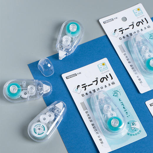 天高简约水滴点点胶修正带式双面胶手账办公粘贴即涂即黏涂错可擦 商品图3