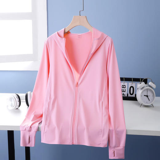 【U家同款】拉链连帽开衫防晒衣，弹性面料，透气干爽，持久防晒 商品图1