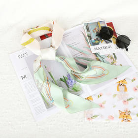 DA*S韩系时尚前为摩登风格小清新百搭桑蚕丝三角巾