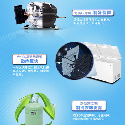 海尔（Haier）冷柜BC/BD-719HEZ变温柜 商品图3