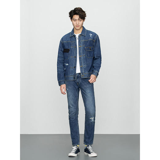 Lee商场同款22春新品101+舒适黑色男牛仔外套LMT0015226VG-511 商品图2