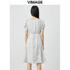 VIMAGE纬漫纪女装夏V领泡泡袖连衣裙中长裙V1307958 商品缩略图3
