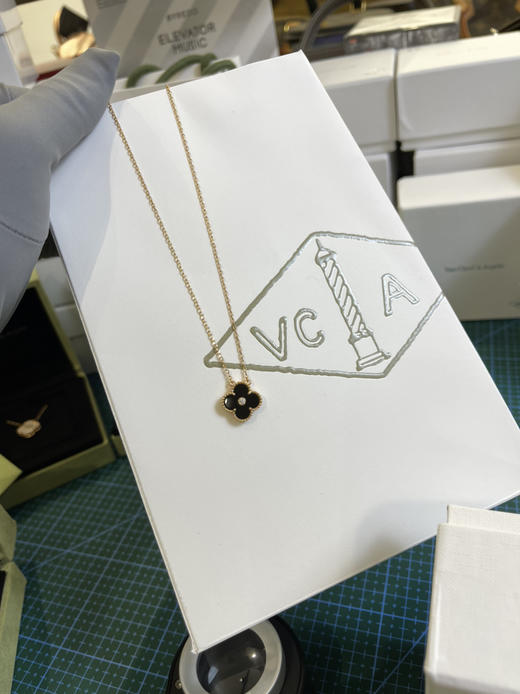 Vca幸运四叶草🍀项链-黑色单钻 商品图5