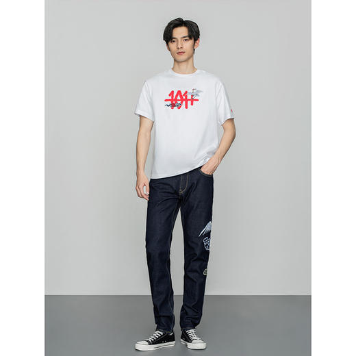 Lee宫廷文化“一品云鹤”潮服22春季新品舒适男短袖T恤LMT0015503RX00FK14000/K11000 商品图2