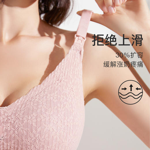 哺乳专用文胸罩孕妇夏季蕾丝薄款无痕聚拢防下垂内衣产后喂奶 商品图2