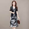 YWE EA233印花裙套装时尚休闲气质通勤雪纺衫套装 商品缩略图1