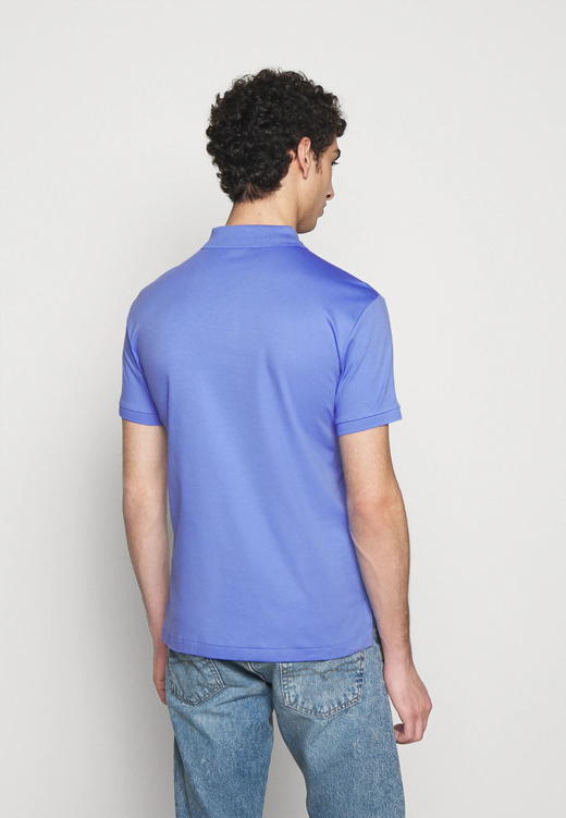 小彩马刺绣 水柔棉 蓝色 短袖POLO衫 PT-1072 商品图2