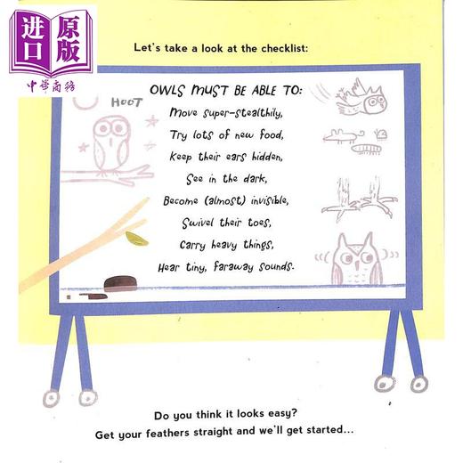 【中商原版】So You Want to Be an Owl 成为猫头鹰 英文原版 进口原版 5岁以上 彩色儿童绘本 Jane Porter 商品图1