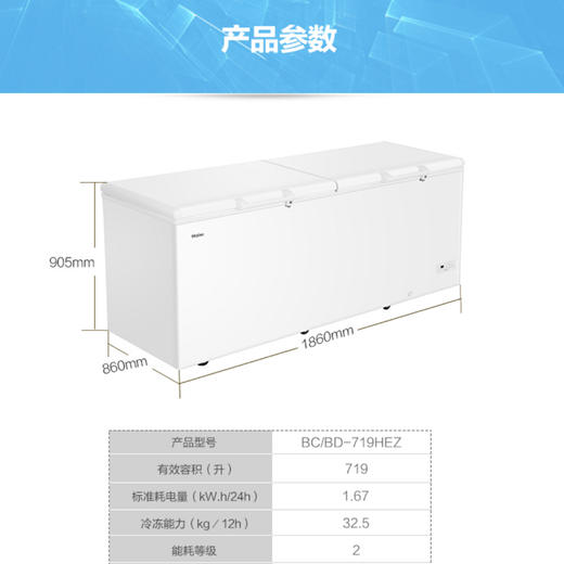 海尔（Haier）冷柜BC/BD-719HEZ变温柜 商品图9