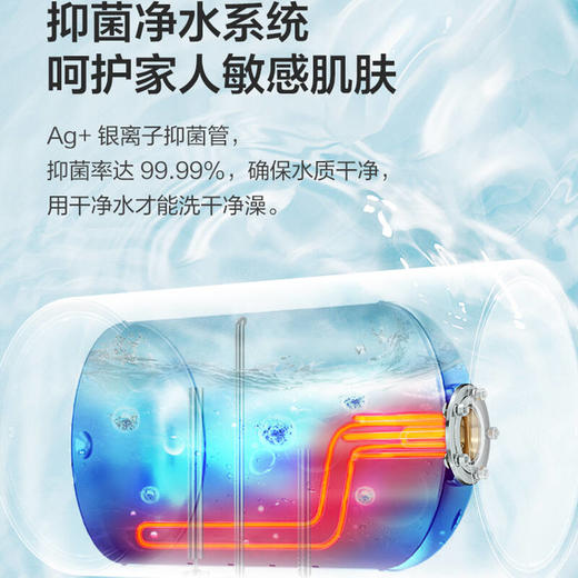 美的50L家用储水式电热水器 2000W单管加热 高温杀菌F50-20BA2(H) 商品图5