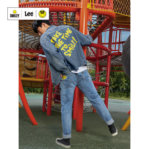 【Smiley®联名】Lee22春夏新品舒适蓝色男牛仔夹克外套LMT001628 商品图1