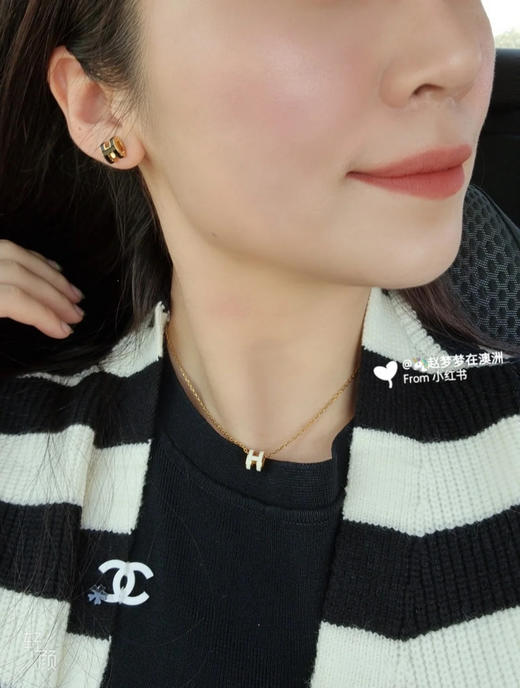 H耳钉-黑色 商品图3