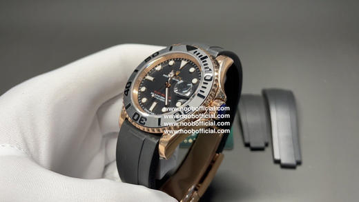 N劳li士YM游艇2022终版116655-Oysterflex bracelet。表径40毫米，3235一体机芯指针顺转日历瞬跳。硅胶表带，男士手表，密底 商品图3