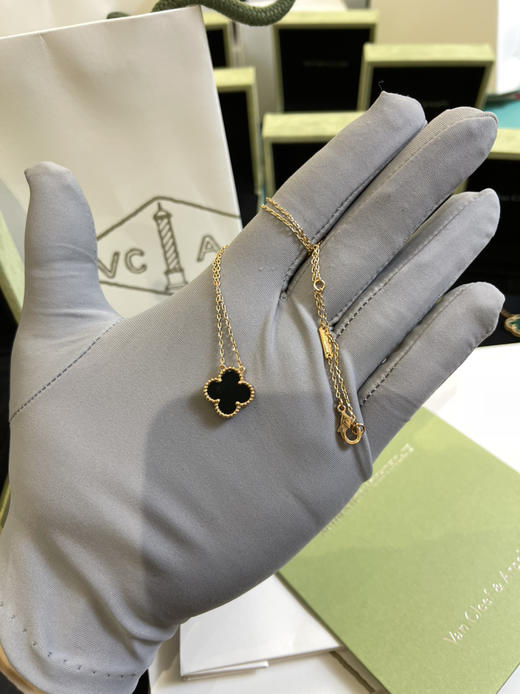 Vca幸运四叶草🍀项链-黑色 商品图3