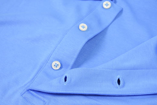 小彩马刺绣 水柔棉 蓝色 短袖POLO衫 PT-1072 商品图8