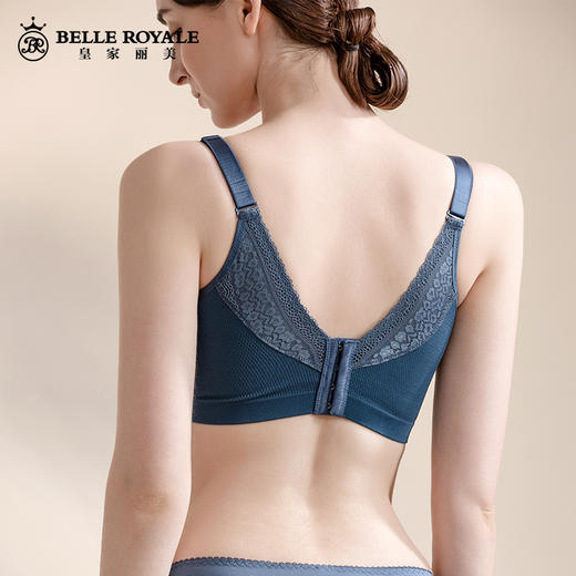 皇家丽美大胸显小聚拢夏季薄款有钢圈文胸收副乳防下垂胸罩WJ069-1 商品图3